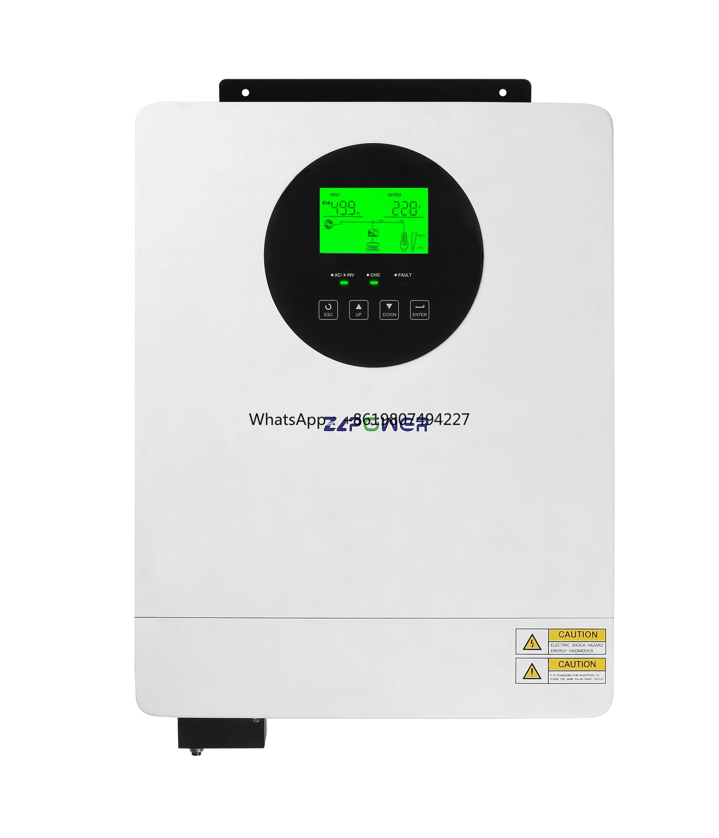 

Solar Inverter 4KW/6KW Hybrid On/Off Grid Pure Sine Wave 48V 230V MPPT LCD Display Dual Output BMS WIFI ZLPOWER 24-Month