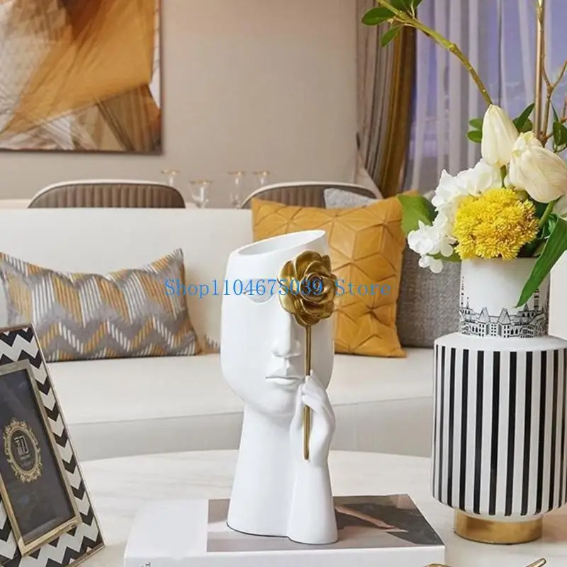 

5asd формы для цветочных горшков, силиконовые формы для бетона, художественная форма человеческого лица для вазы