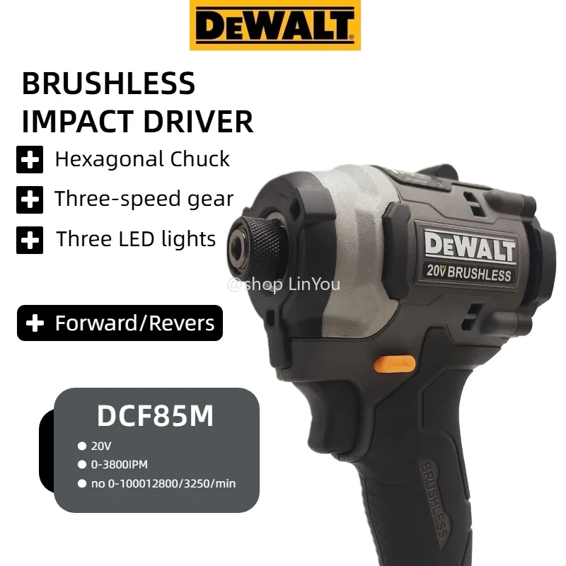 

Ударный шуруповерт DEWALT DCF85M, 20В, бесщеточный, аккумуляторный, 3800 об/мин, высокомоментный инструмент, электроинструмент