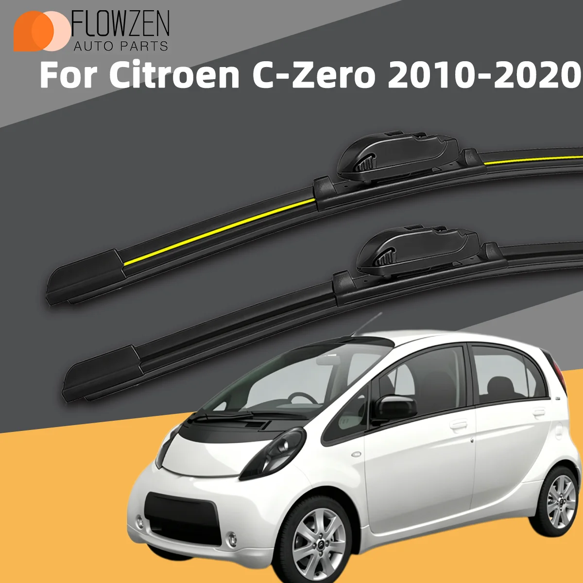 

1PC Front Wiper Blades Fit For Citroen C-Zero 2010-2020 Car Premium Quiet Streak-Free Durable Auto Accessories 2019