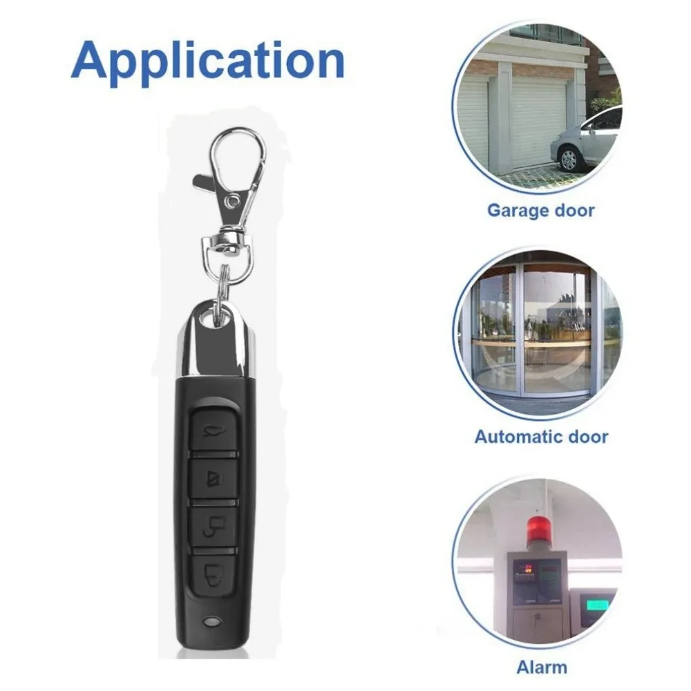 20PCS Remote Control 433MHz Car Key Garage Door Gate Opener Remote Control Duplicator Clone Cloning Code 4-Button Transmitter