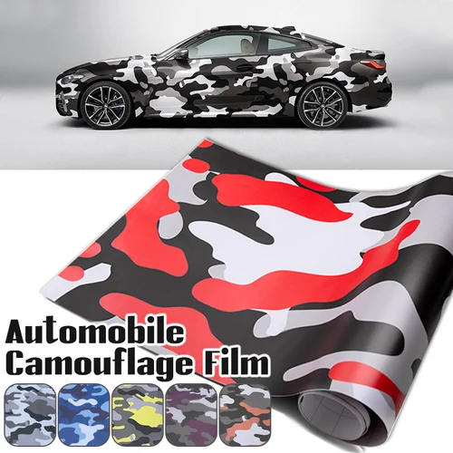 Imagen 2 del producto NUEVO Vinilo Adhesivo de Camuflaje para Modificación de Autos y Motos, Calcomanía Camo para Espejos, Teléfonos, Laptops, Película Adhesiva Decorativa DIY de PVC Impermeable