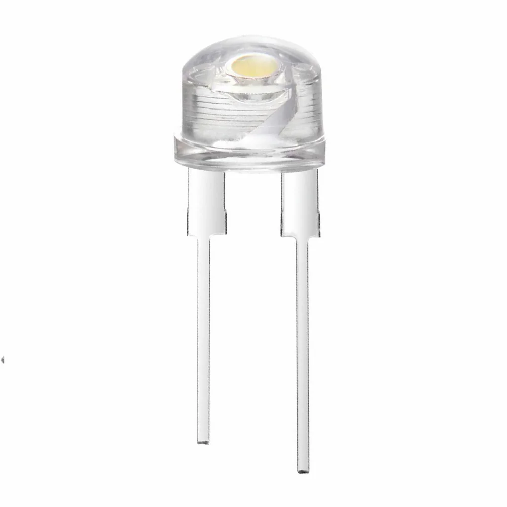 10PCS 8mm Straw Hat LED Diode Clear Ultra Bright F8 0.3W/0.5W/0.75W Light White Emitting Diodes Lamps Electronics Components