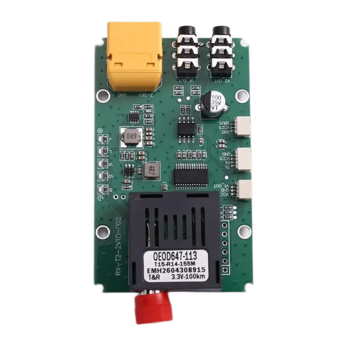 Y1649A*☀▃100KM TTL Optical Transceiver Module DC 5.5-26V Optical Terminal Equipment Drone-Specific RX Ground End