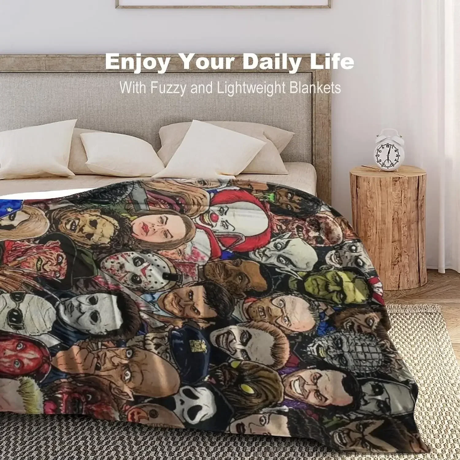 مايكل مايرز-بطانية رمي ، مايكروفايبر قطيفة ، بطانيات هالوين ورمي للأريكة ، تكييف هواء سميك ، السفر #6