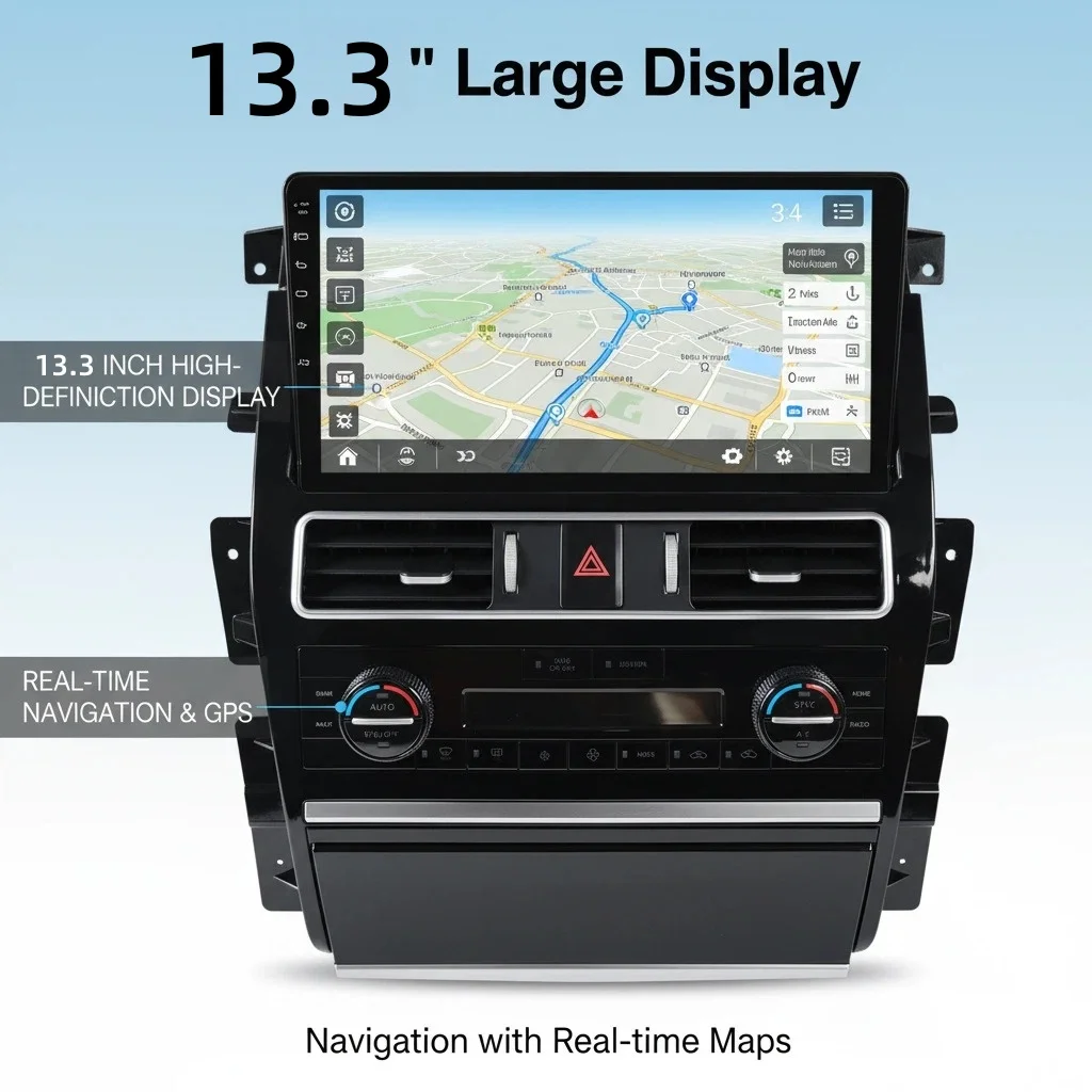 13.3 Inch Touch Screen Car Radio For Nissan Patrol Y62 2012-2019 Android CarPlay Bluetooth GPS DSP Head Unit