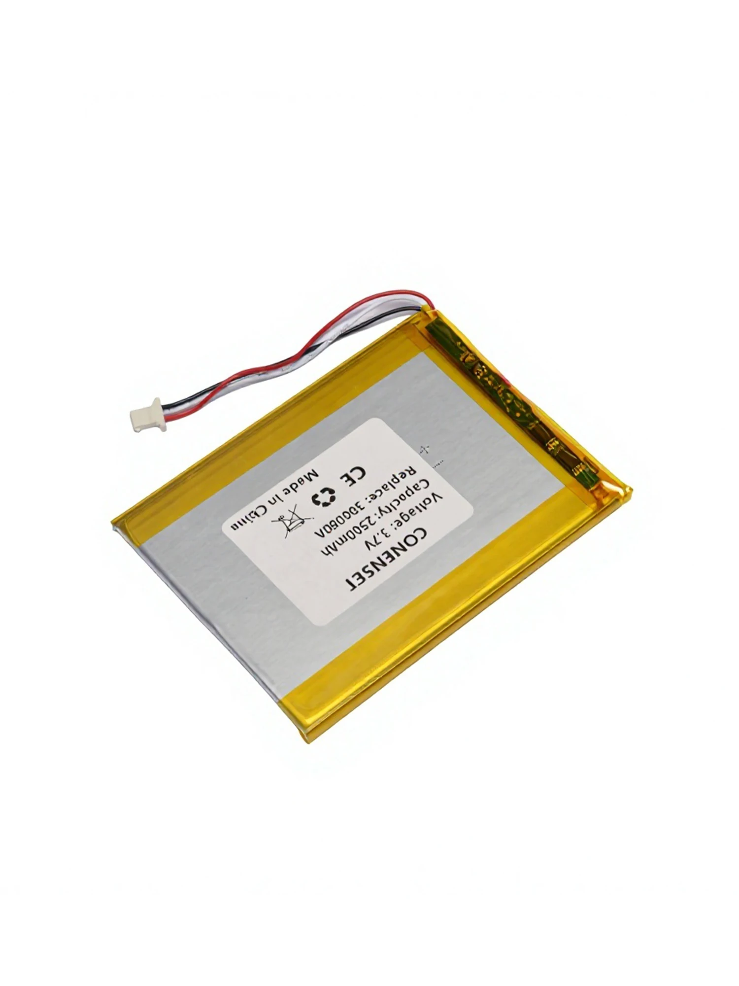 Akumulator Lipo 306080 o pojemności 2500mAh z 3-pinowym złączem do PSP, DVR, DVD, GPS, powerbanku, e-booka, Tagus Gaia Eco — zdjęcie produktu 3