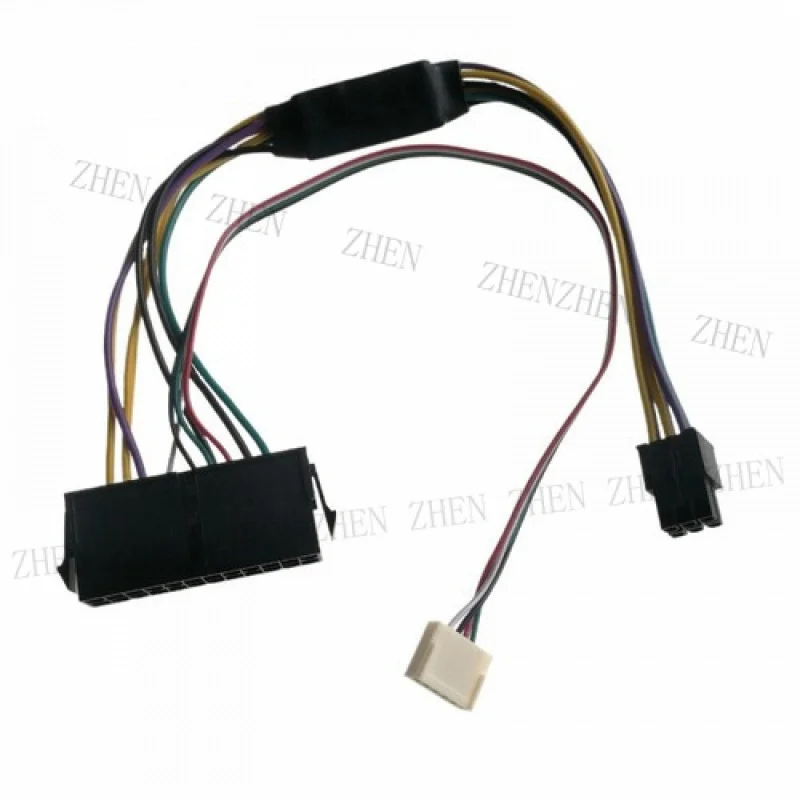 

Y Y ATX 24Pin 6Pin PCI-E PSU Power Cable for HP Elite 8100 8200 8300 800G1 Mainboard