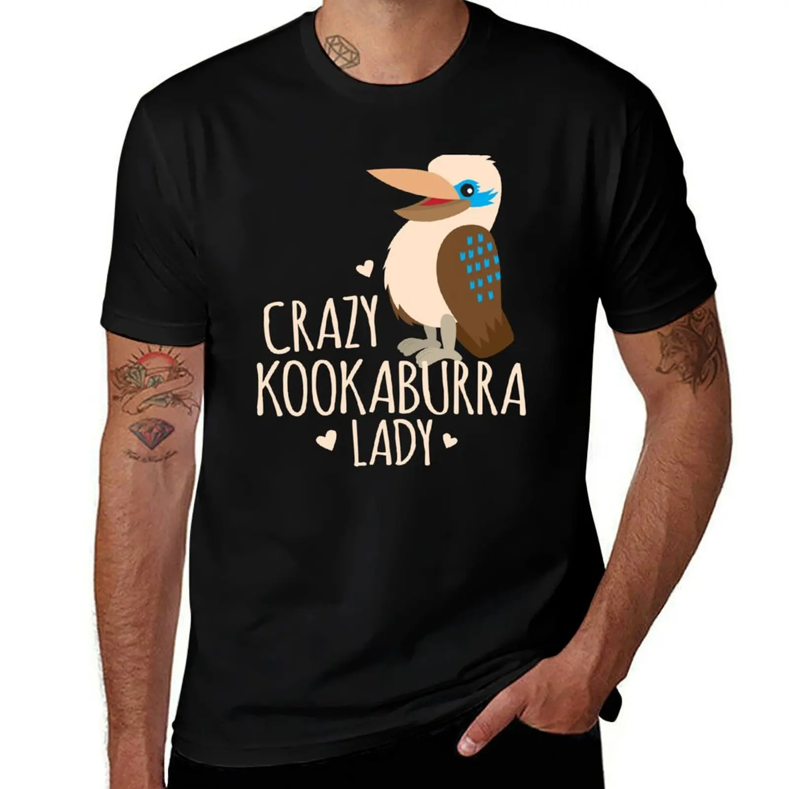 Crazy Kookaburra Lady T-Shirt vintage clothes for a boy cotton graphic tees plain T-shirts for men cotton