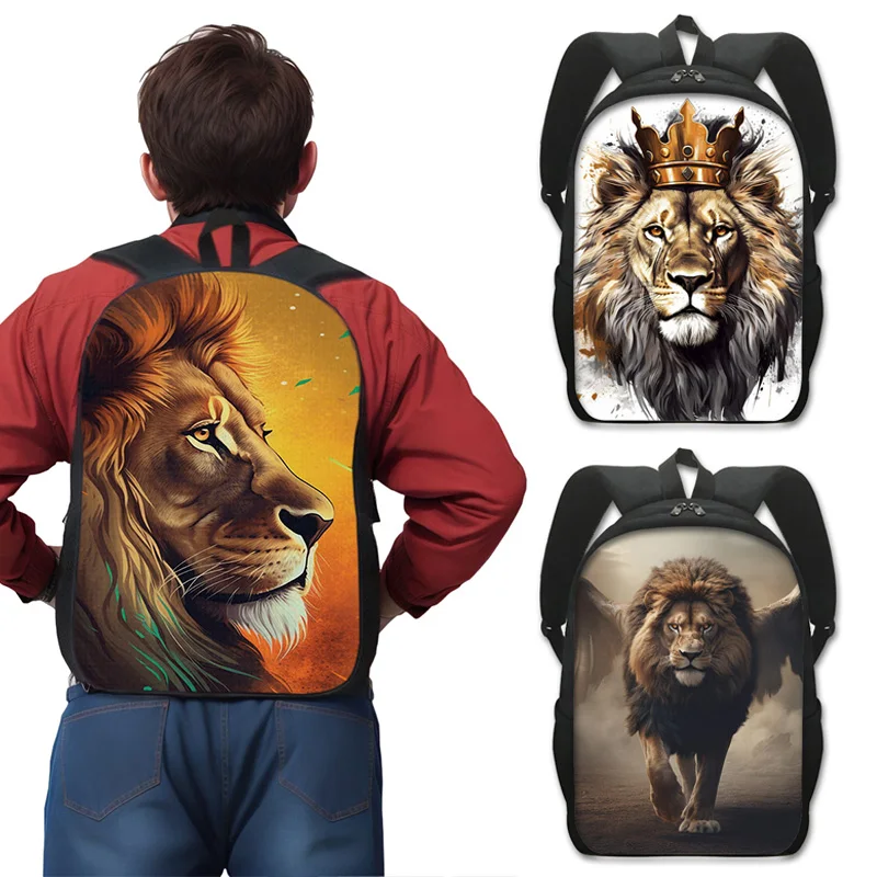 

Lion with Crown Backpack Fantasy Magic Lion Rucksack Men Women Outdoor Daypack for Travel Laptop Backpack Large Capacity Bookbag