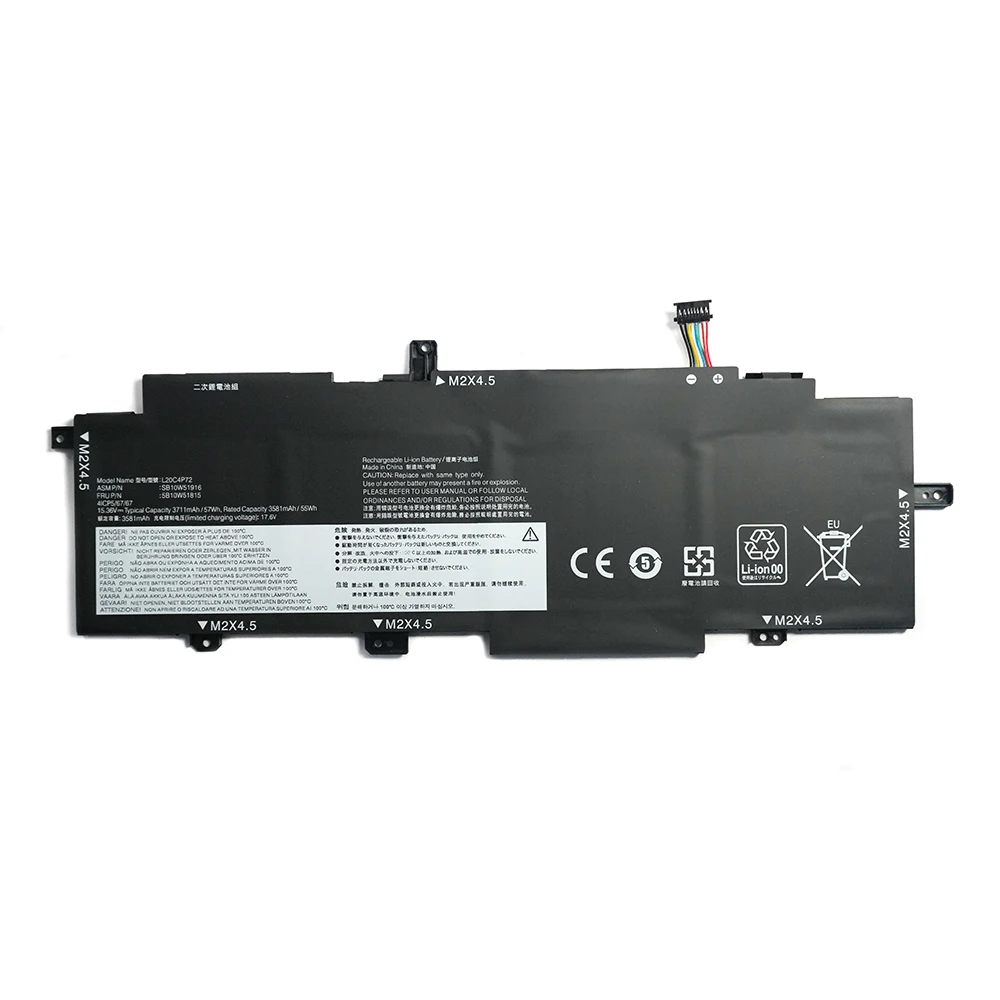 L20C4P72 15.36V 57Wh 3711mAh OEM Laptop Battery For Lenovo ThinkPad T14s Gen 2 series L20D4P72 L20L4P72 L20M4P72
