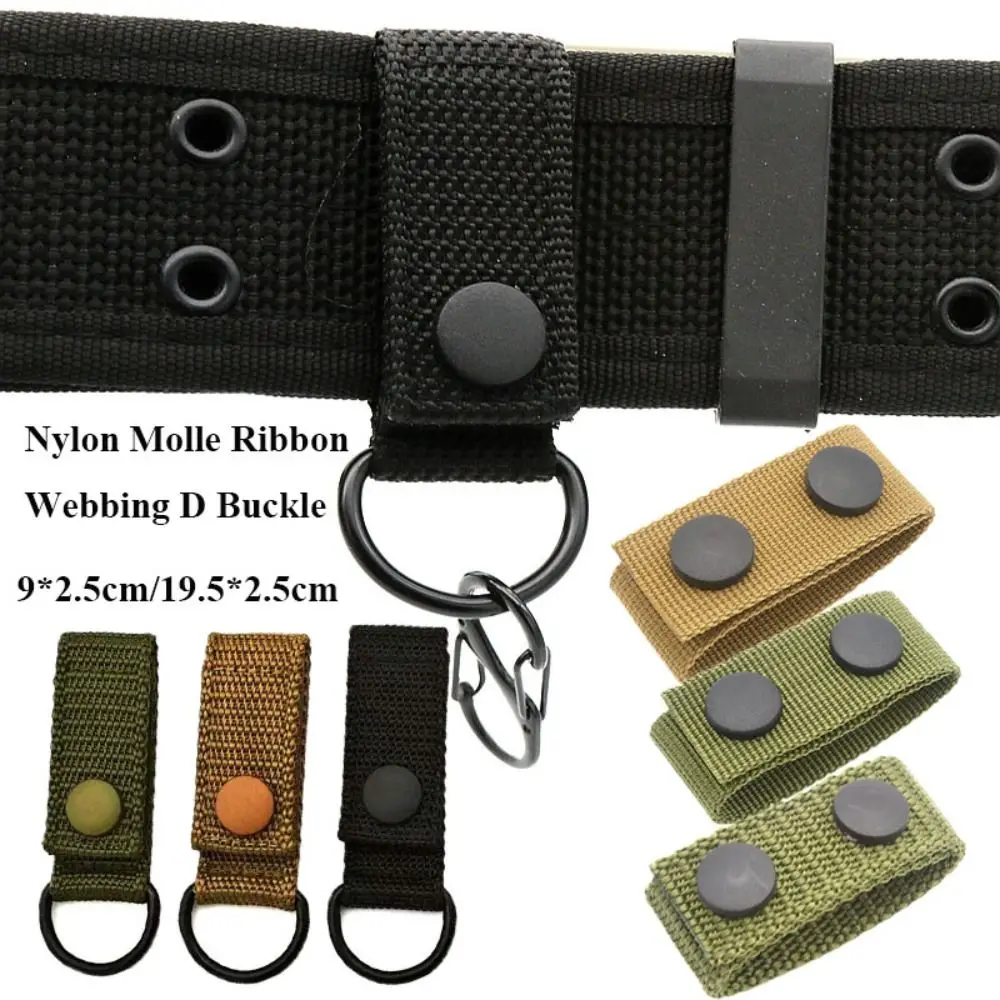 2pcs High Quality Nylon Molle Outdoor Tools 7 Styles 9*2.5cm/19.5*2.5cm Ribbon Webbing Buckle Climbing Carabiner Outdoor Tool