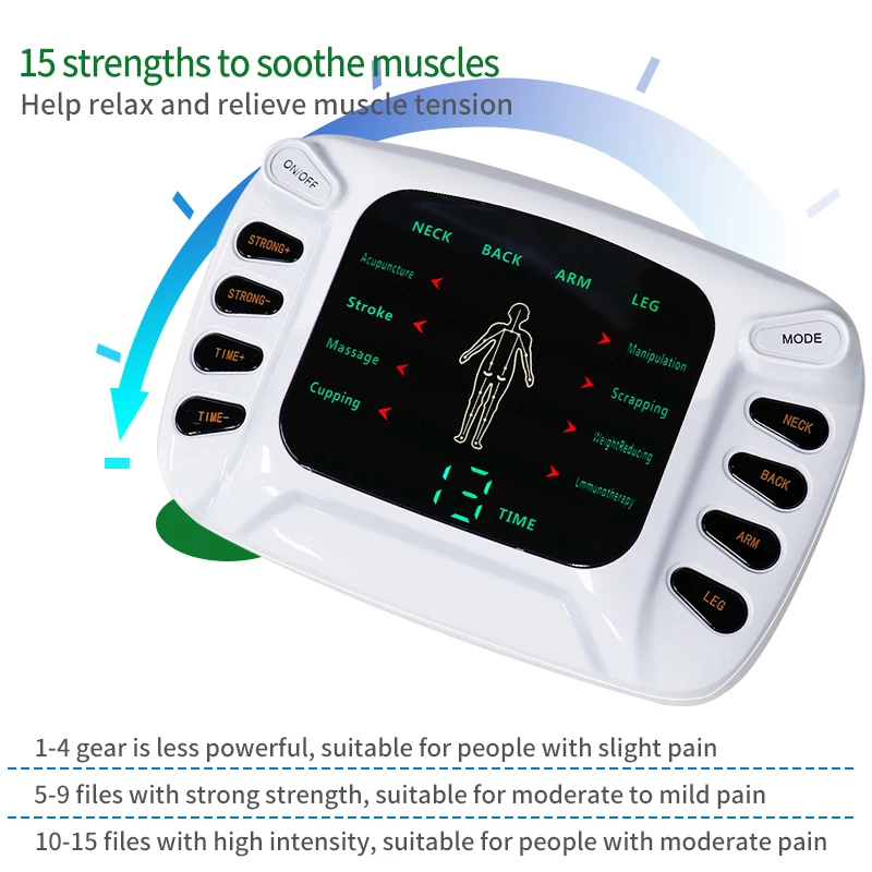 Tens Acupuncture EMS Physiotherapy Muscle Machine Stimulator Multifunctional Body Massager Low Frequency Therapy Massage Device