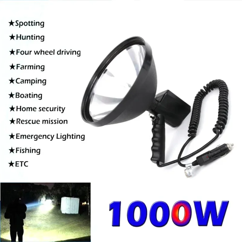 For Outdoor Handheld Hunting Lamps Powerful Long Range Flashlight Waterproof Camping Fishing Portable Lighting Searchlight