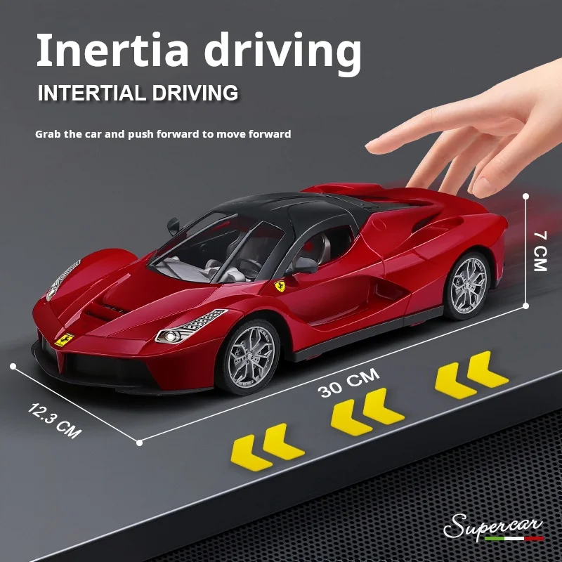 1:14 30cm Oversized Inertial Racing Car, 3-Door Children\'s Toy Car Model, Supercar Boy Gift