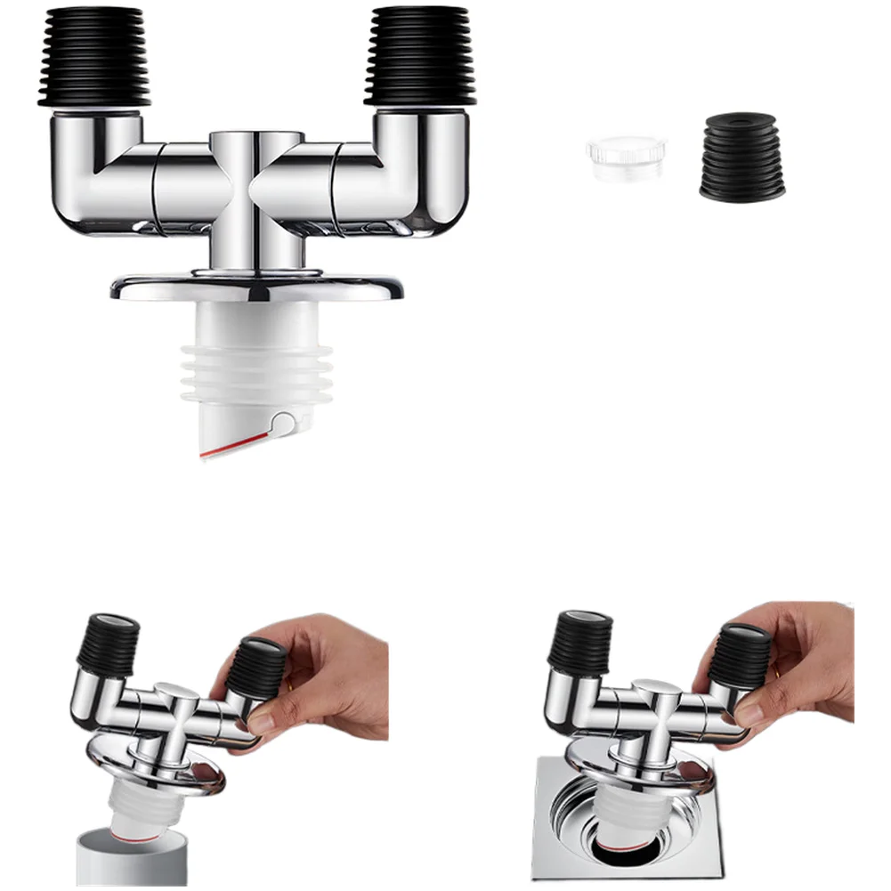 

Обустройство дома 12,5*8,5*8,5 см P-уловитель сливного адаптера Многосливной фитинг для сливной трубы Регулируемые силиконовые соединители