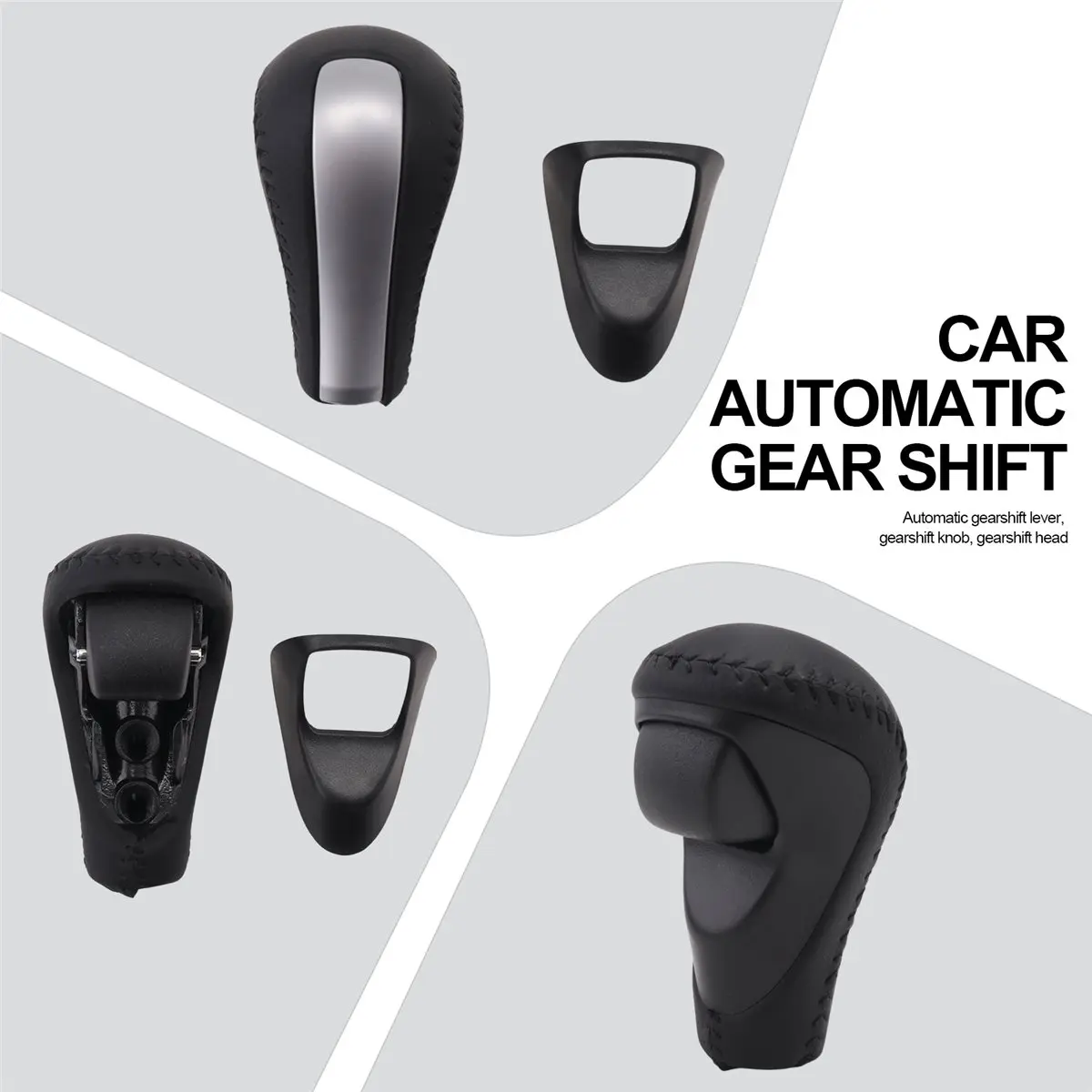 #95P Gear Shift Stick Knob Shifter Head for Honda Accord 2010 2011 2012,Gear Shift Knob,(PU leather+plastic)