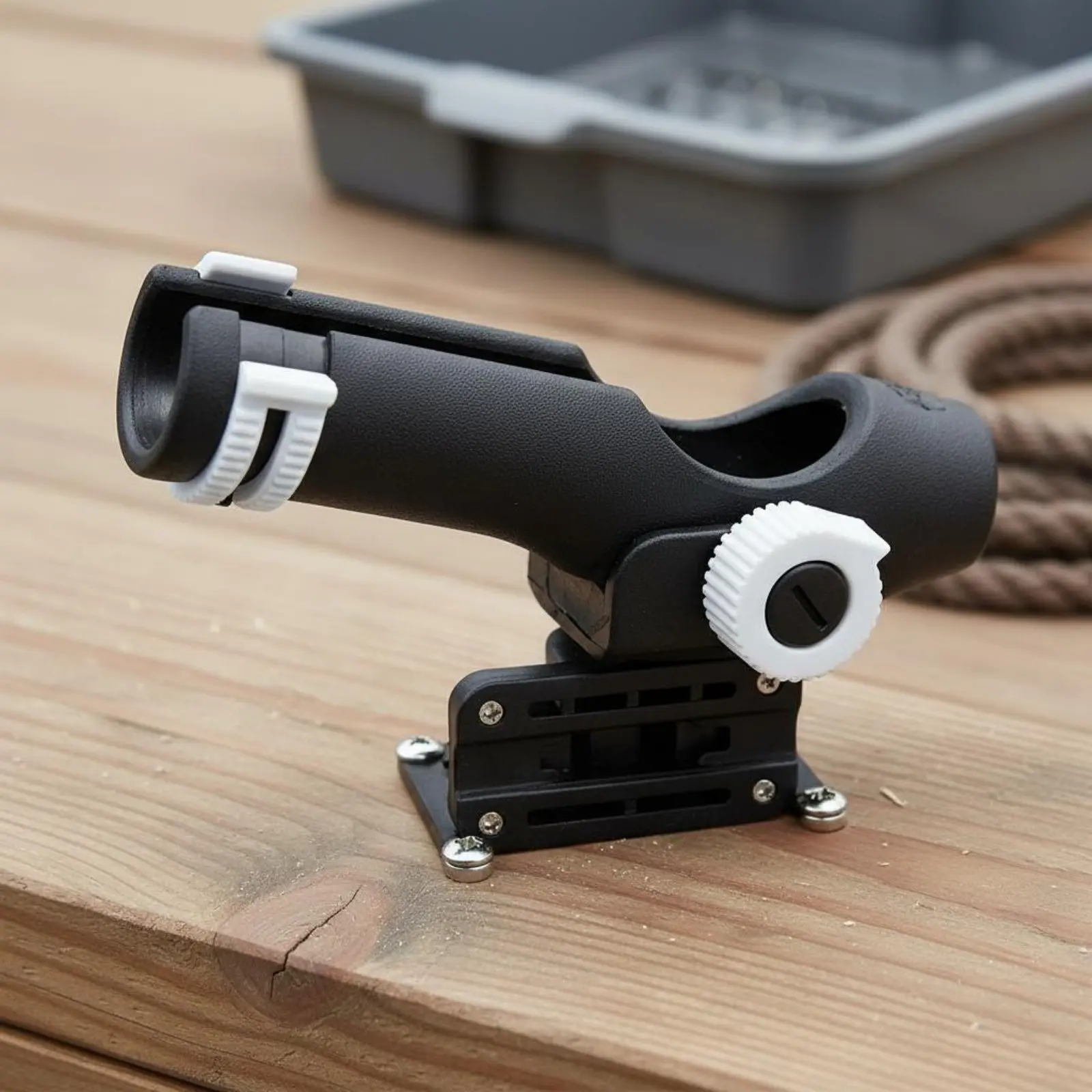 

Plastic Yacht Fishing Pole Bracket Boat Fishing Rod Holder Rail Mount Rod Holder Easy Installation