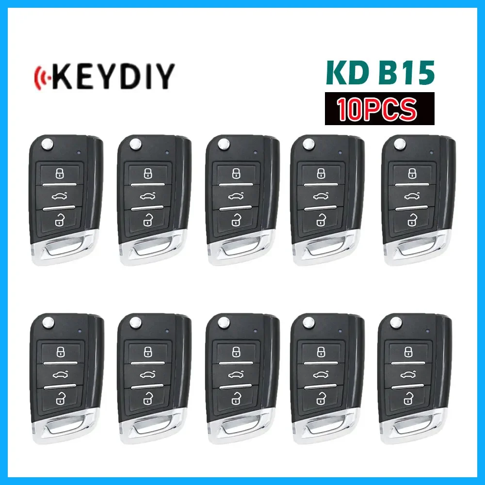 

10pcs KD B15 Universal Remote Key 3 Buttons for Volkswagen Style Keydiy B Series Car Key for KD900 Kd-x2 KD Mini Key Programmer