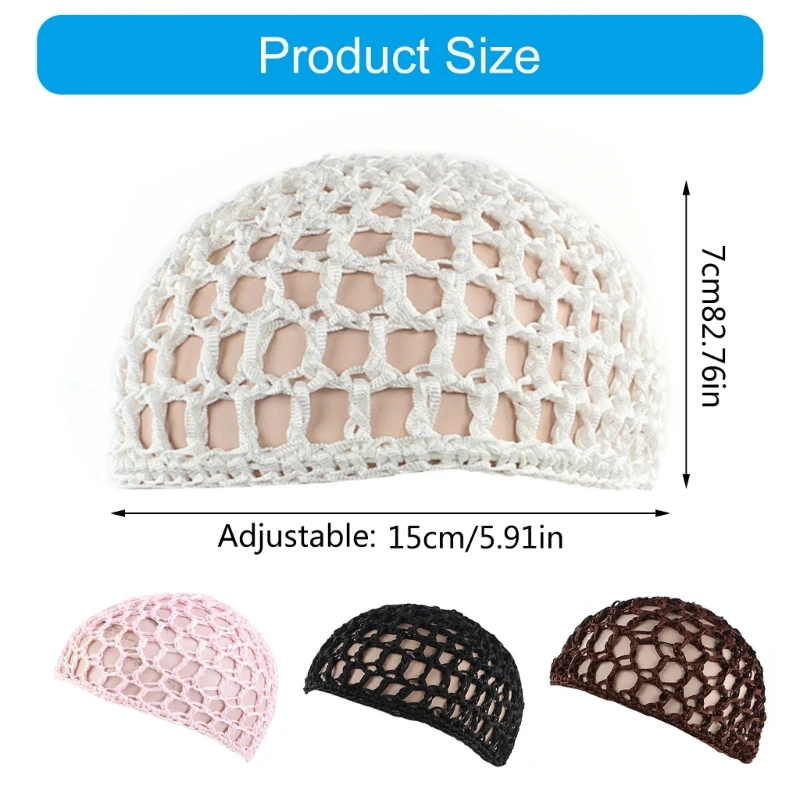 Handwoven Pullover Hat Crocheted Hollow Hairwear Folk Headgear Music Festival image 6