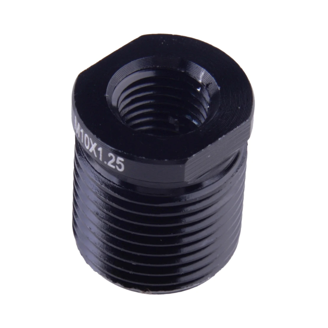 Car Gear Shift Knob Thread Adapter Nut Insert Connector M10x1.25 Black Aluminum Alloy