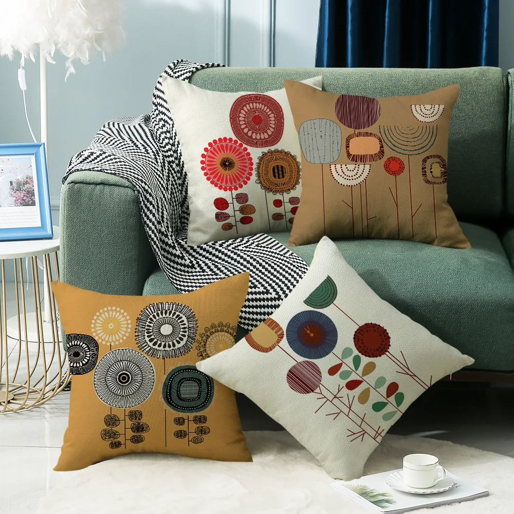 Hand Painted Abstract Cushion Cover Home Decor Pillow Case for Sofa Bed
