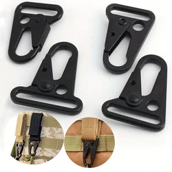 2PCS thickened black keychain zinc alloy buckle metal carabiner clips hooks for paracord sling outdoors backpack