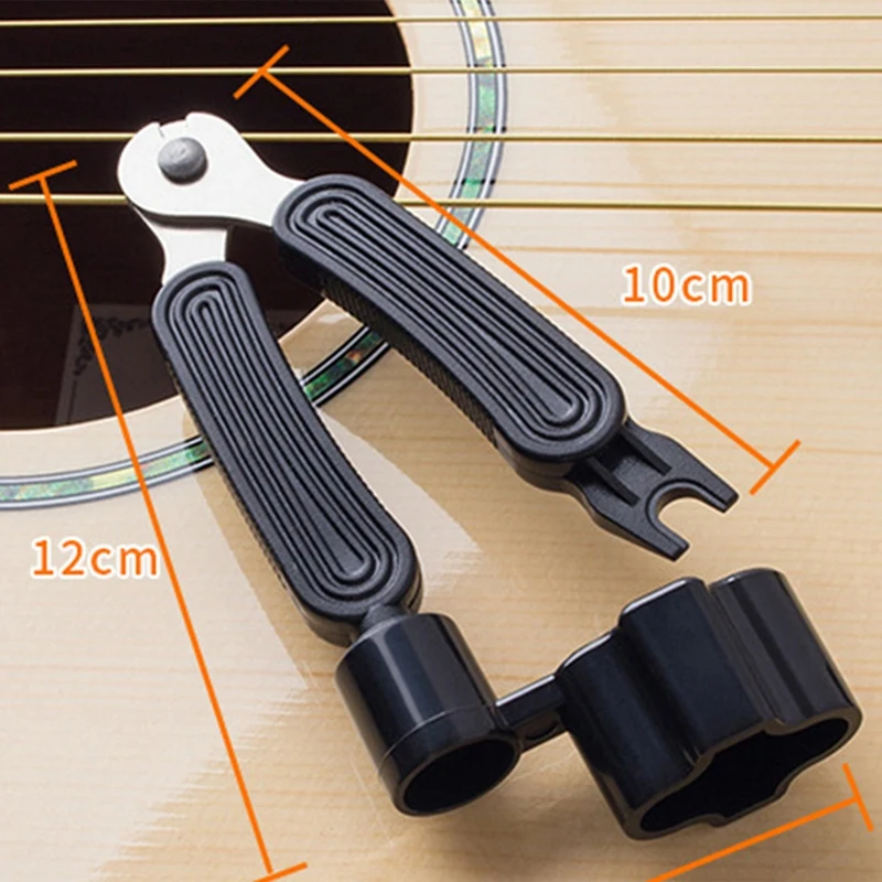 Guitar String Winder Cutter and Bridge Pin Puller 3 in 1 Guitar Tool for Repairing Restringing