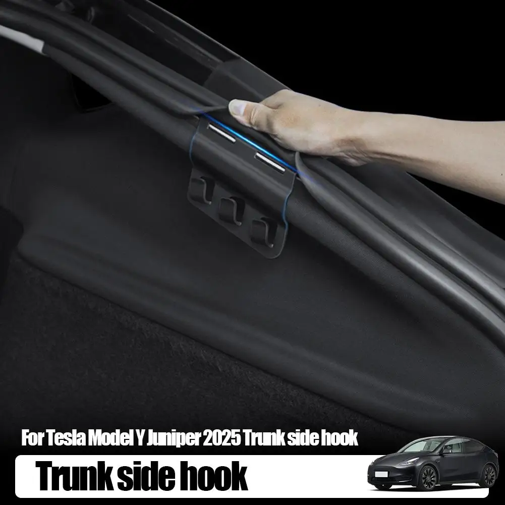 خطاف جانبي لصندوق السيارة الخلفي لسيارة Tesla New Juniper 2025 إطلاق خطافات متعددة I9Z3 #2