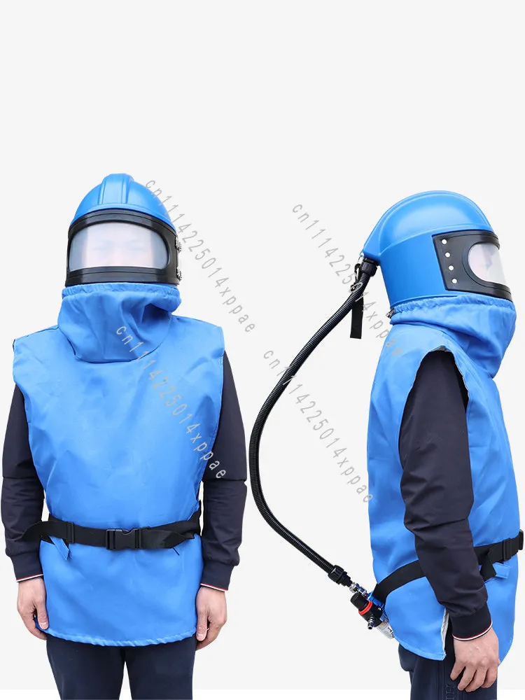 Air Conditioning Type Oxygen Supply Sandblasting Helmet Sanding Cap Protective Clothing Activated Carbon Filter Thermostat