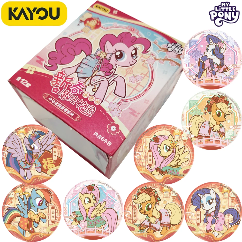 

New Kayou Original My Little Pony Anime Peripheral Characters Collection Tinplate Badge Cartoon Cute Brooches Bag Accessories