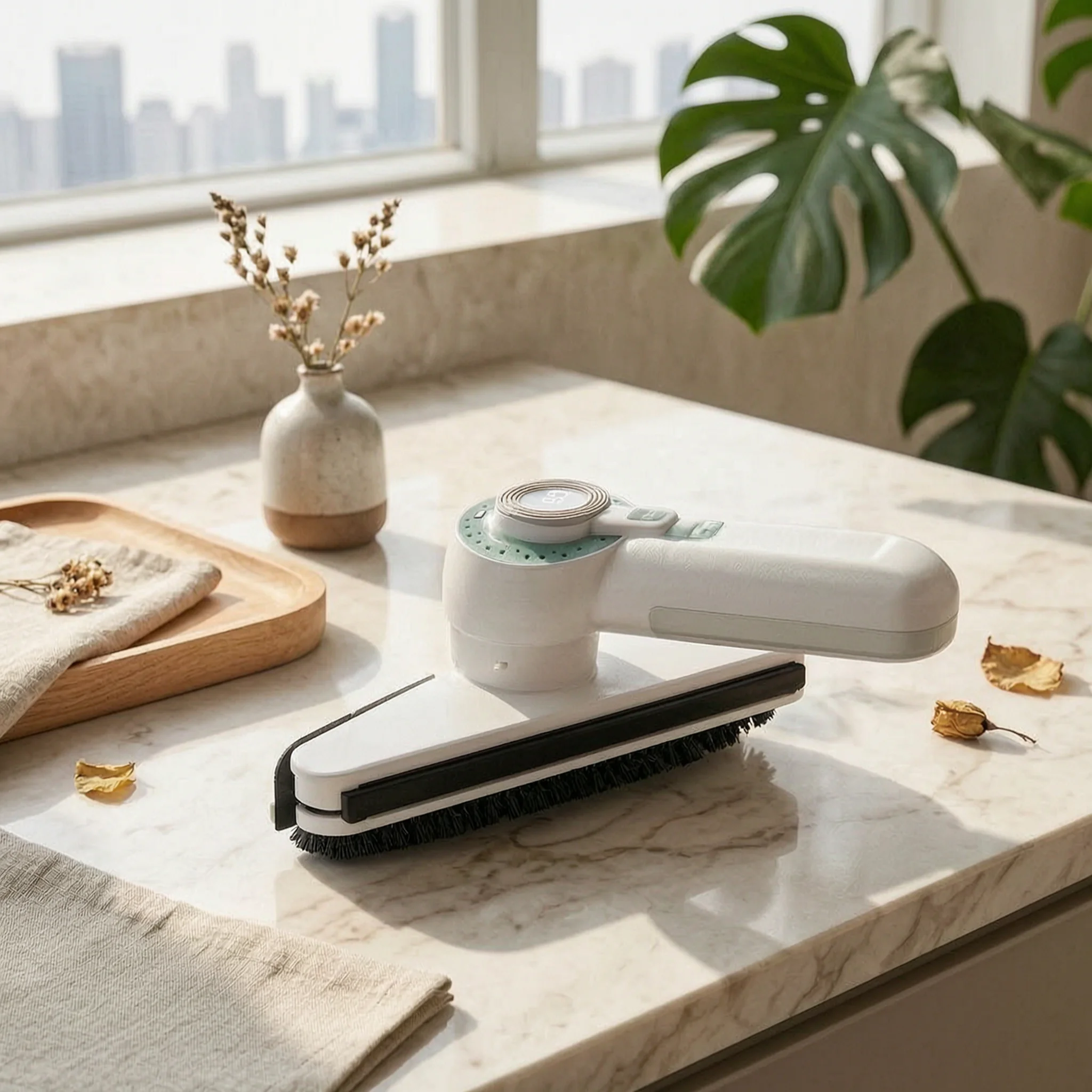 Electric Window Vacuum Built-in Handle Window Vac Squeegee Vacuum Lightweight Electric Squeegee Quick Drying