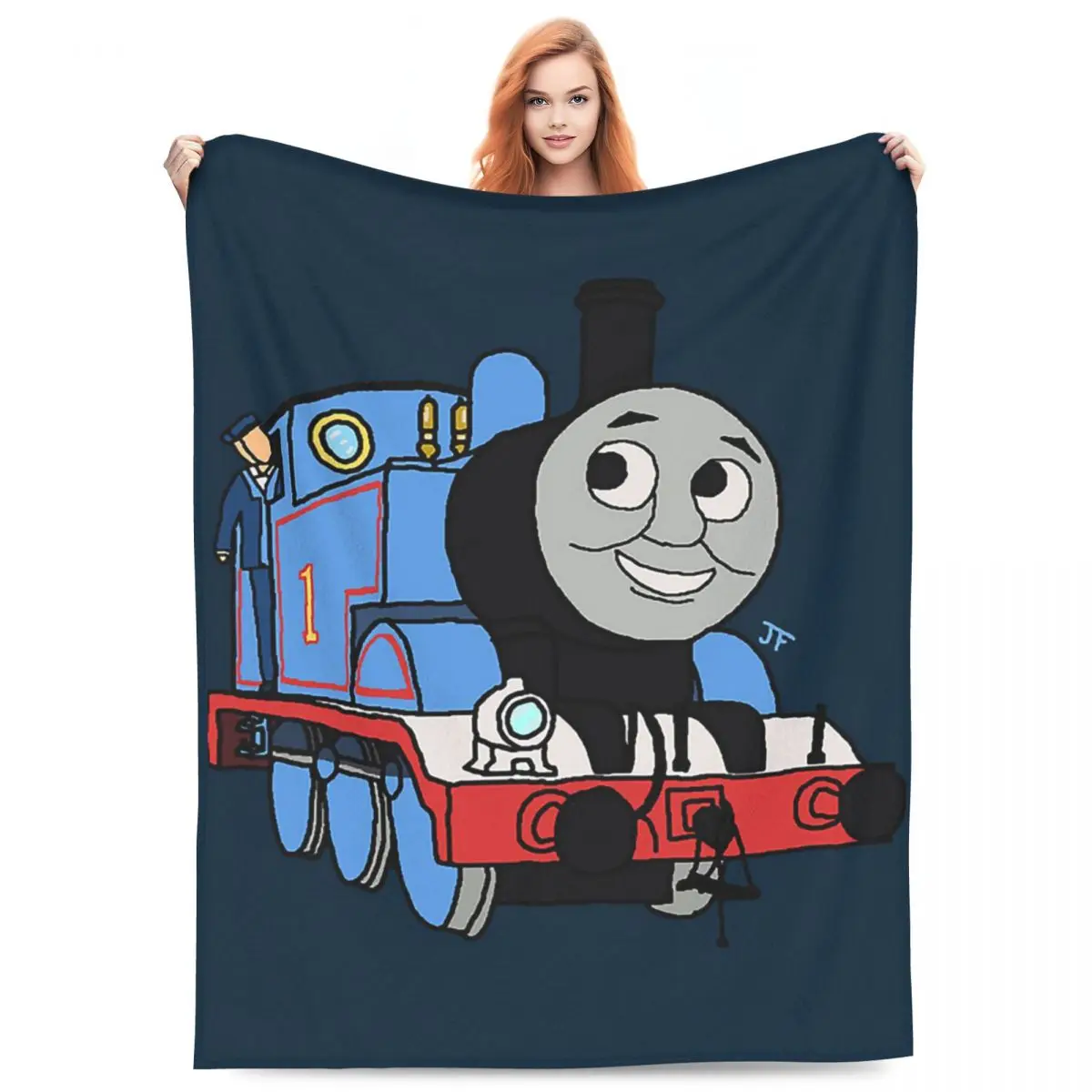 Thomas The Train Blankets Flannel Sofa Throw Blanket Breathable for Home Bedroom Throws Bedspread Quilt