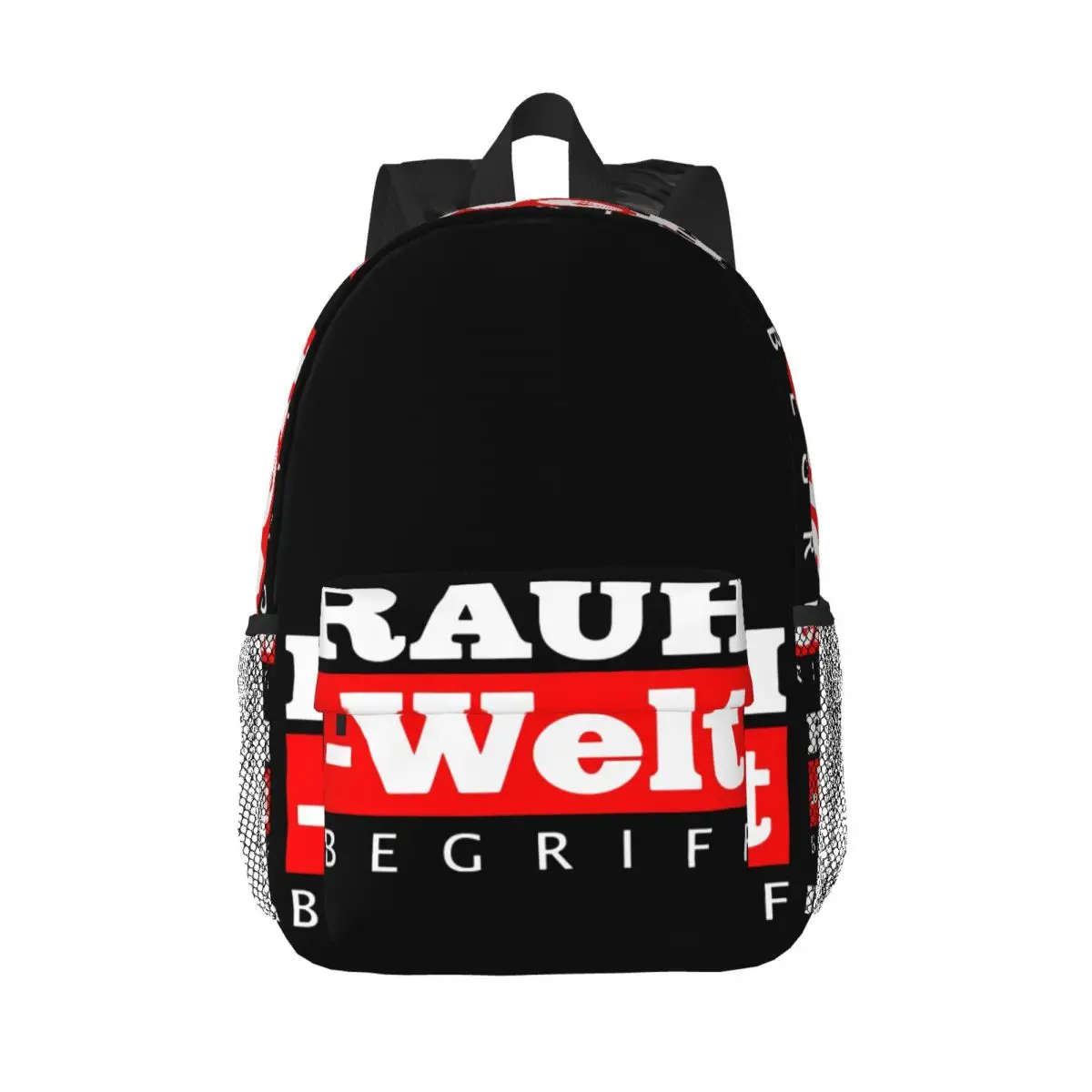 Rauh Welt begriff Logo Rucksack Middle High College School Student Bücher tasche