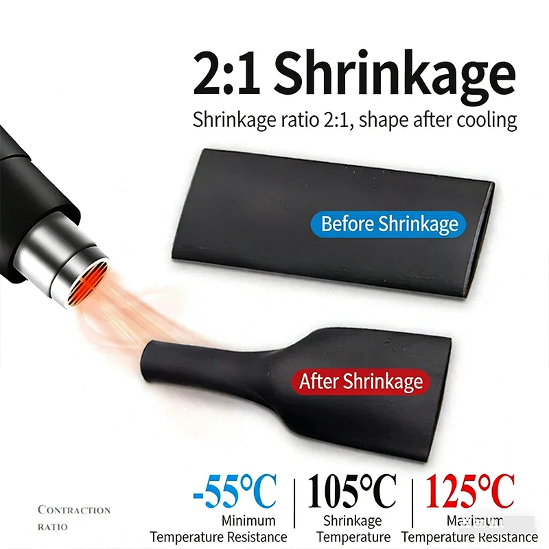 200m/roll 3MM Heat shrinkable tube heat shrink tubing Insulation casing 200m a reel