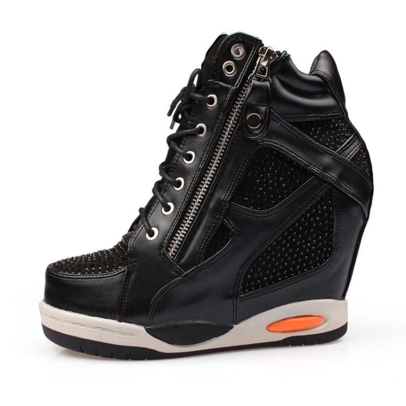 

Женские кроссовки на платформе, роскошные, на танкетке, осенне-зимние, модные, повседневные, для бега, с толстой подошвой, низкие