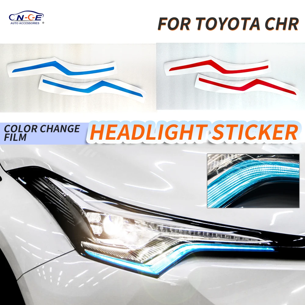 

For Toyota Chr CHR C-HR Headlight Color Film Stickers Blue Red Head Lamp Trim Strip Car Styling Accessory 2017 2018 2019 2020