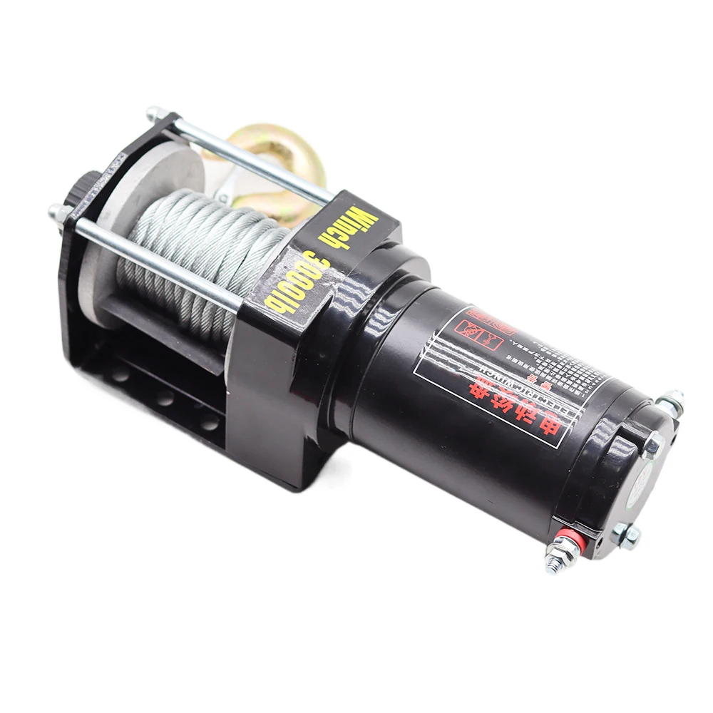 Electric winch 12v car electric hoist off-road vehicle 24v self-help household small wire rope hoist hoist