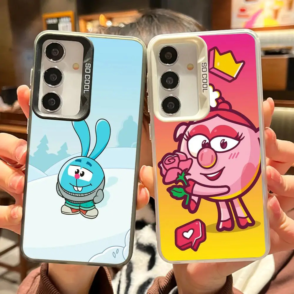Cartoon Kikoriki Gogoriki Phone Case For Black lMD Color Silver Shell For Samsung A57 A37 A17 A16 A56 A55 A15 A35 A25