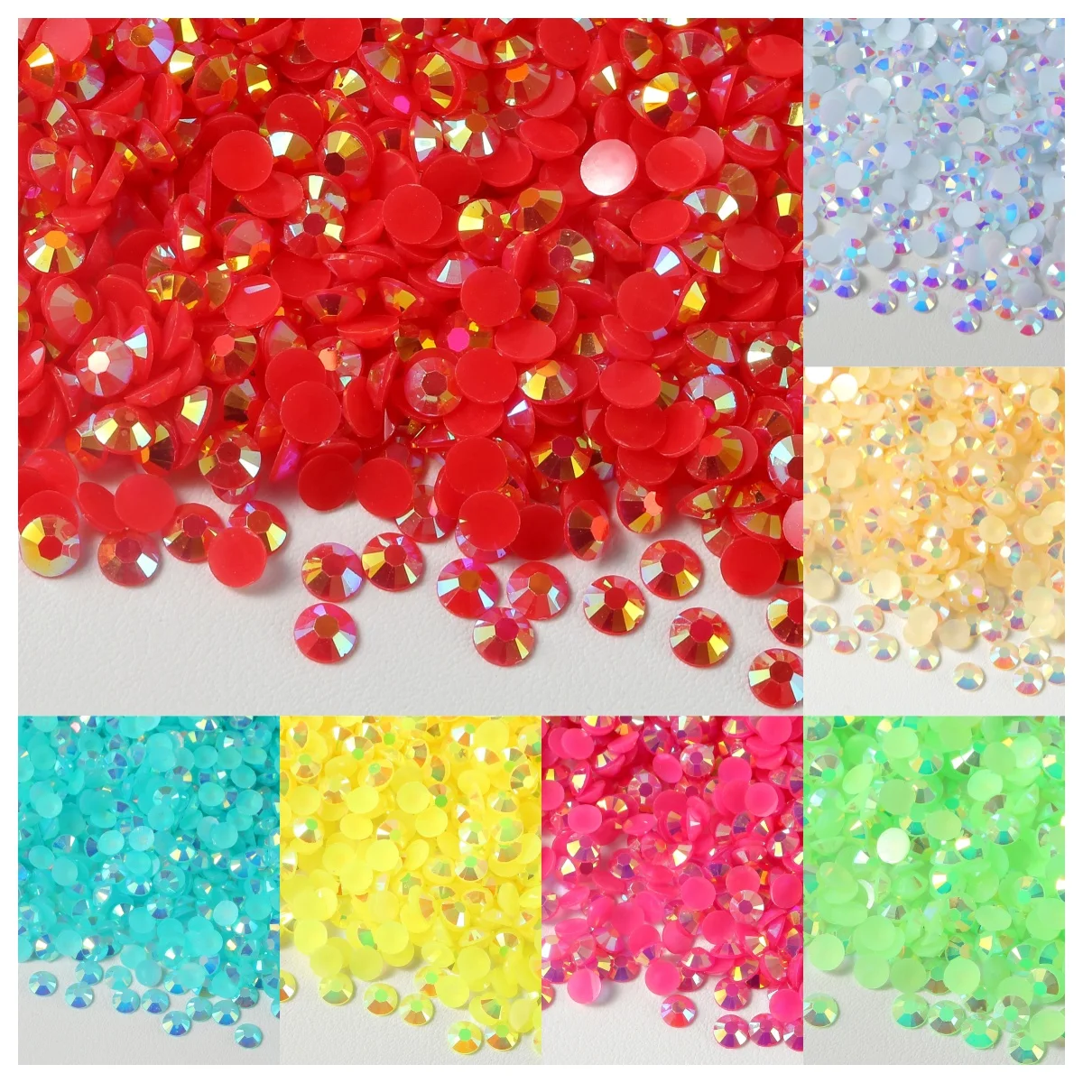 2-6Mm Transparent, Jelly AB Color Resin Drill, DIY Nail Art, Cups, Clothing and Other Decorative Rhinestones