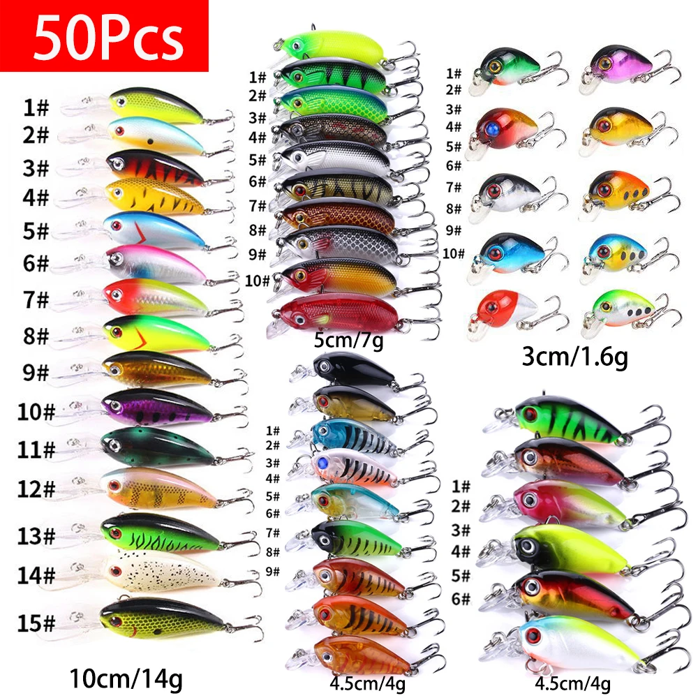 Imagem -02 - Artificial Bionic Crank Fishing Lures Grupo Crankbait Tackle Kit de Isca Dura Minnow Popper Lápis Swing Swimbait Wobblers