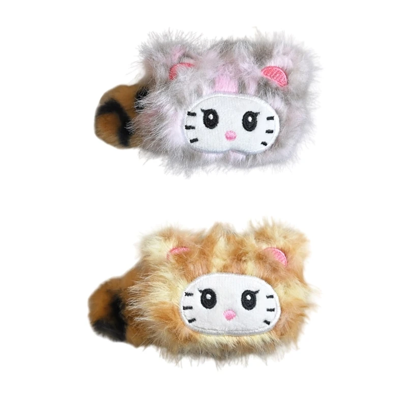 

Unique Leopard Cats Designs Plush Hair Clip Soft and Comfortable Hairpin Ornament For Adding Charm To Everyday Looks Dropship