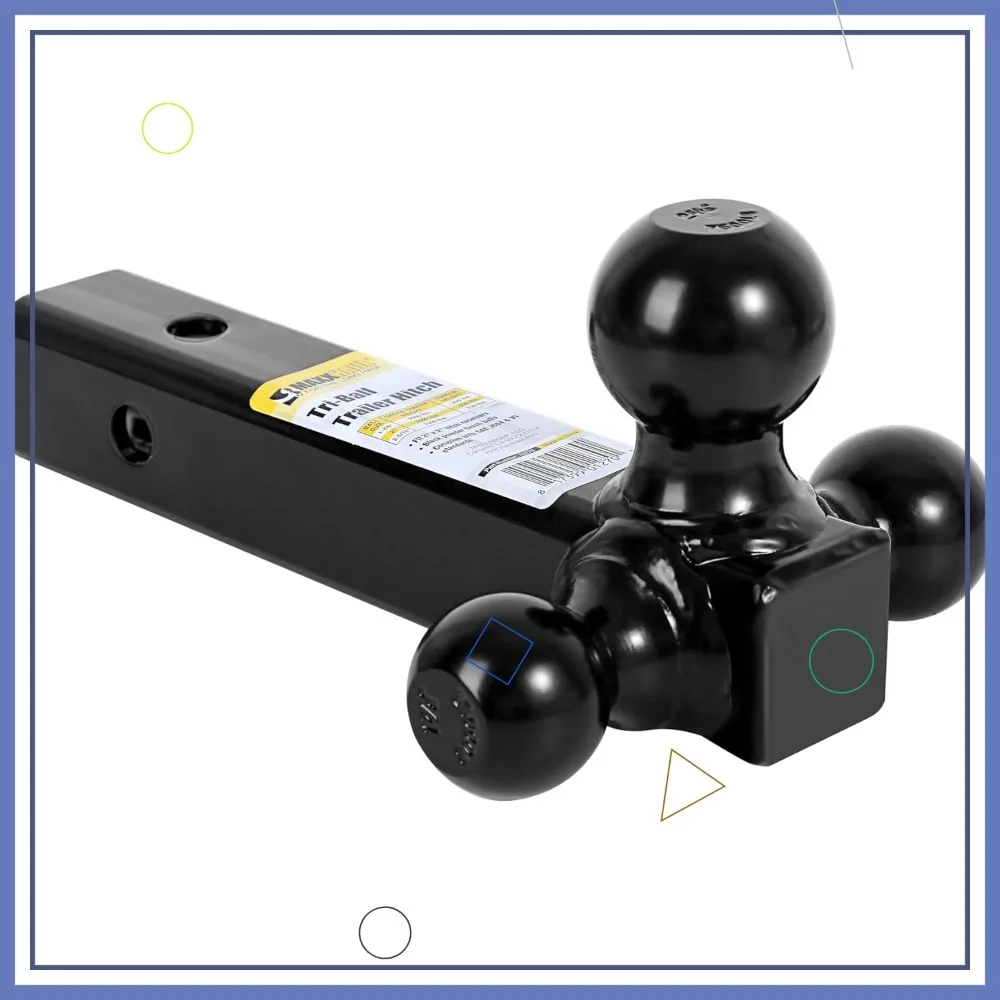 

Triple Ball Trailer Hitch Mount with 2-Inch Receiver - Heavy Duty Black Finish for 2000-7500 lbs