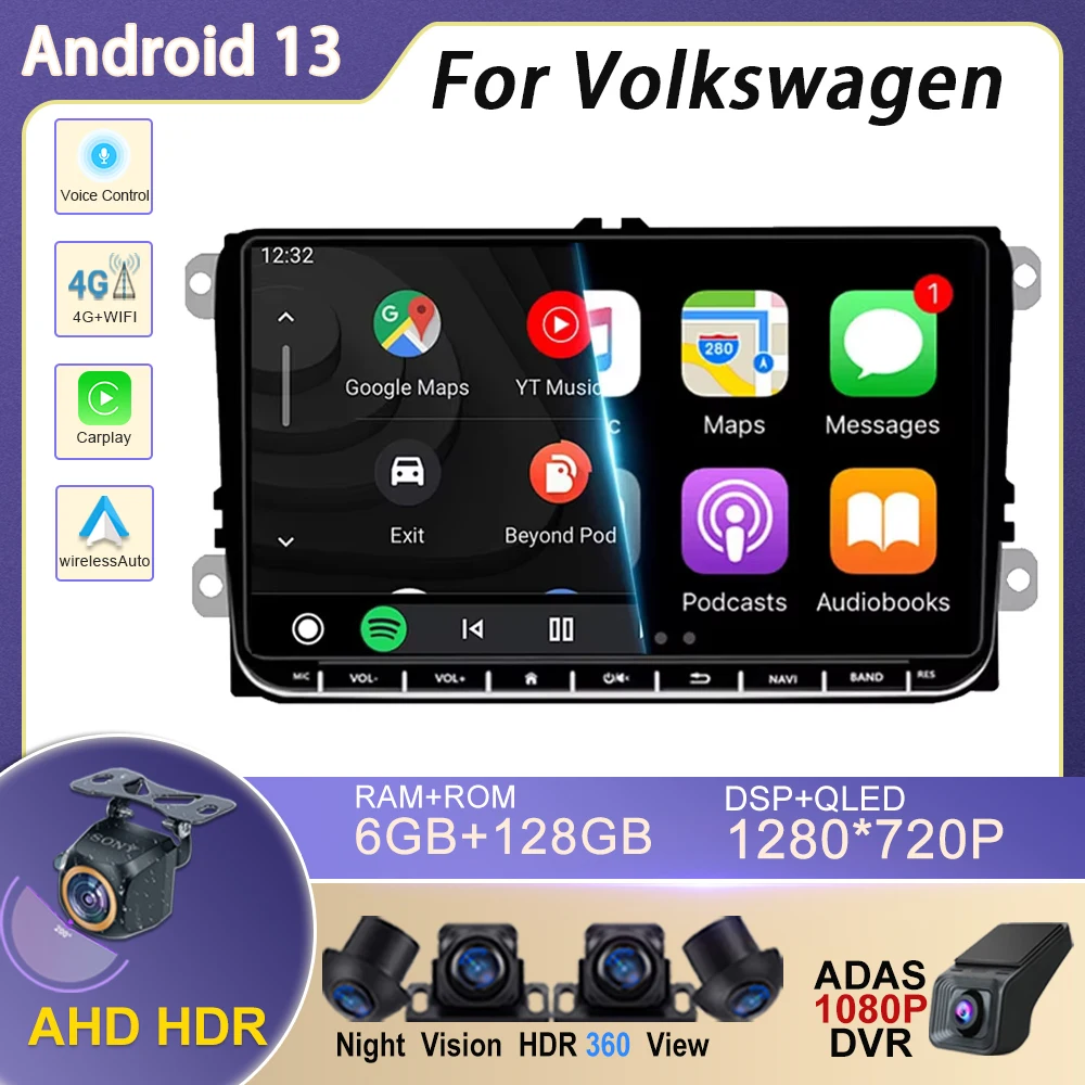 

Android Car For Volkswagen VW Caddy 2011 2012 2013 2014 2015 2016 2017 2018 Car Radio Multimedia Player Navigation No 2din DVD