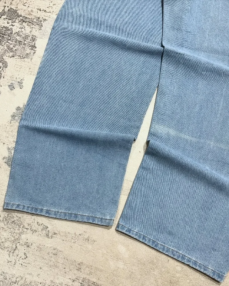 High Street Harajuku Retro Oversized Washed Jeans Women Y2K Rock Hip-hop Letter Casual Trendy Loose Straight Wide-leg Pants Men