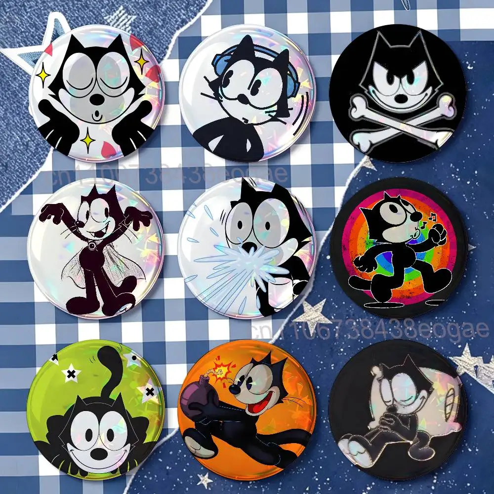 F-Felix the Cat Badges 25 32 44 58 75 mm Round Customizable Wholesale Fan goods Self-made fan freebies