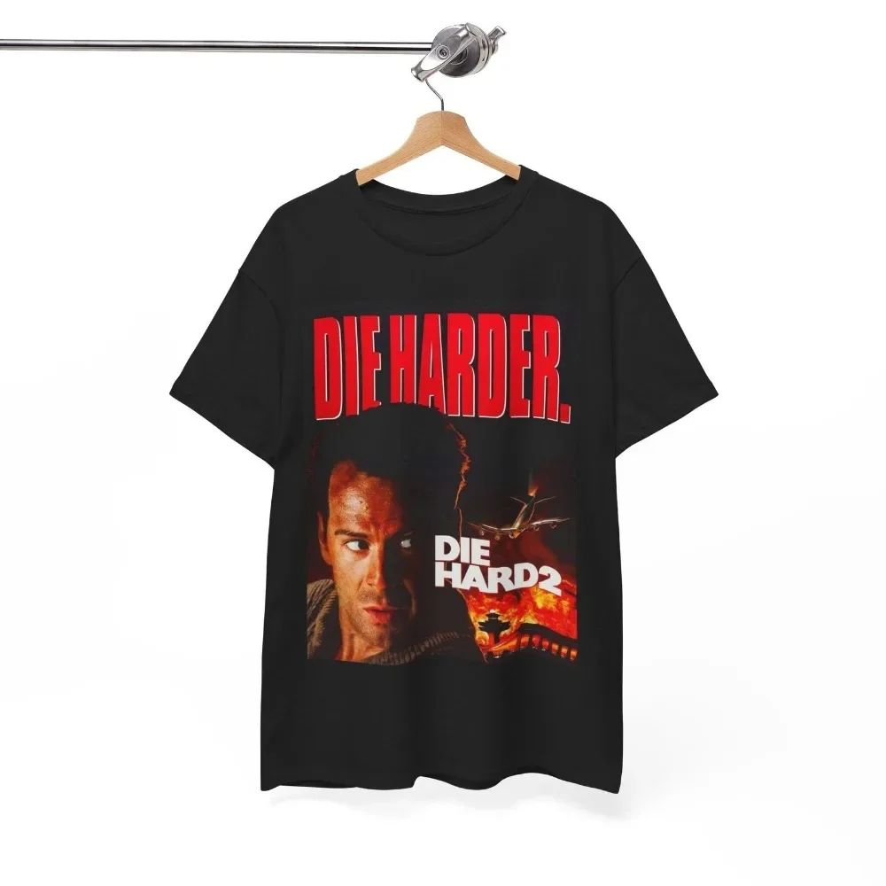 Die Hard Tshirt Vintage Bruce Willis Movie Poster Christmas Unisex Heavy Cotton