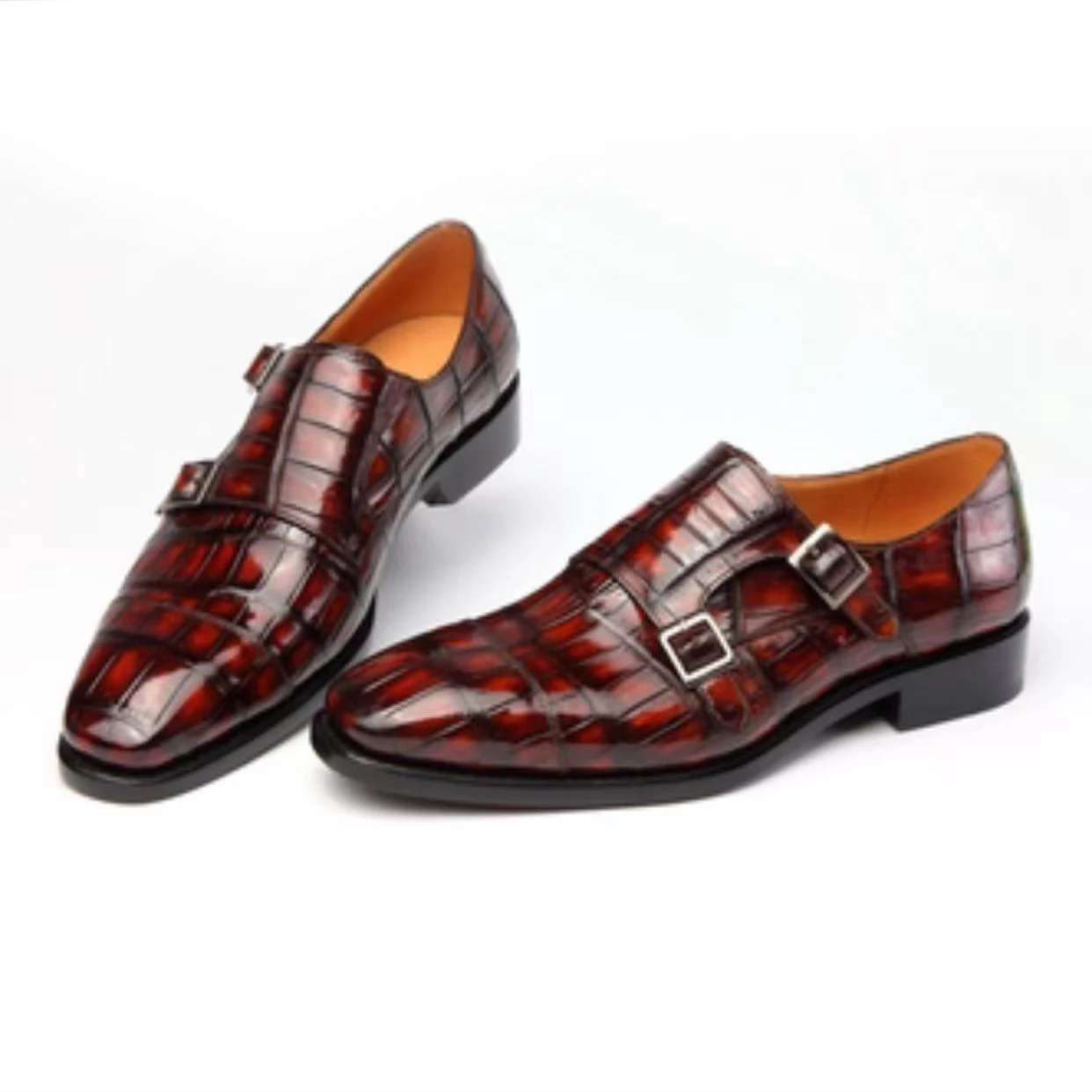 

Новые мужские туфли из кожи крокодила, свадебные, офисные, деловые туфли, модные мужские туфли для торжественных случаев