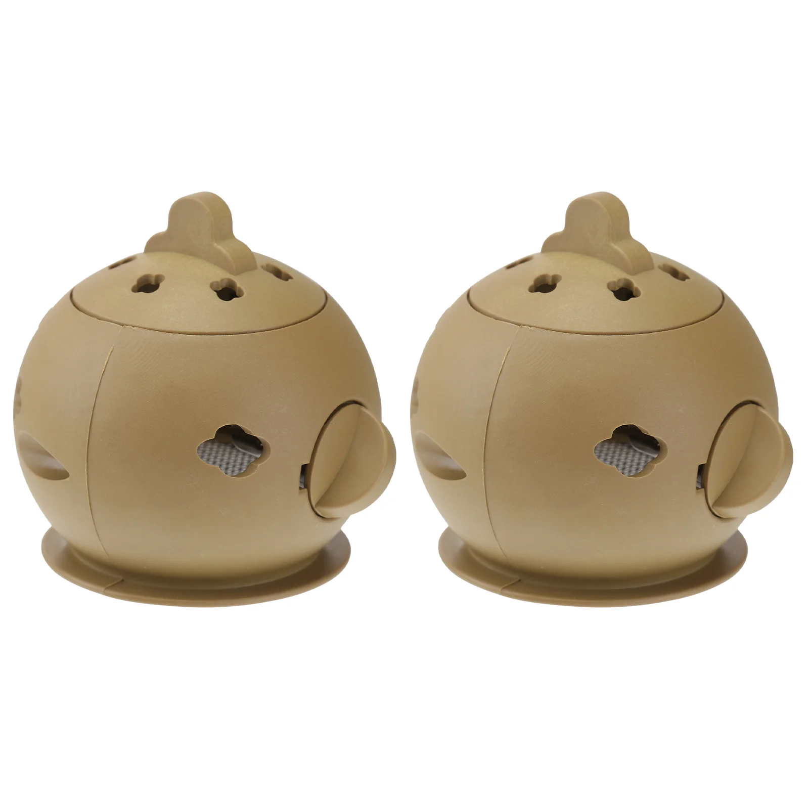 2 Pcs Body Moxibustion Box Moxibustion Massage Treatment Pot Tool Without Moxa Cone (Khaki) Moxa Cone Burner Pot