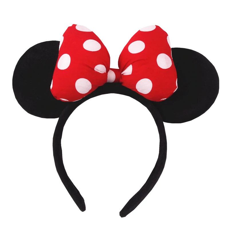 New Hot Sales Cosplay Mouse Ears Headband 5 Inches Sequins Big Bow Hair Band Kids Party DIY Headwear Hair Accessories Girls Gift